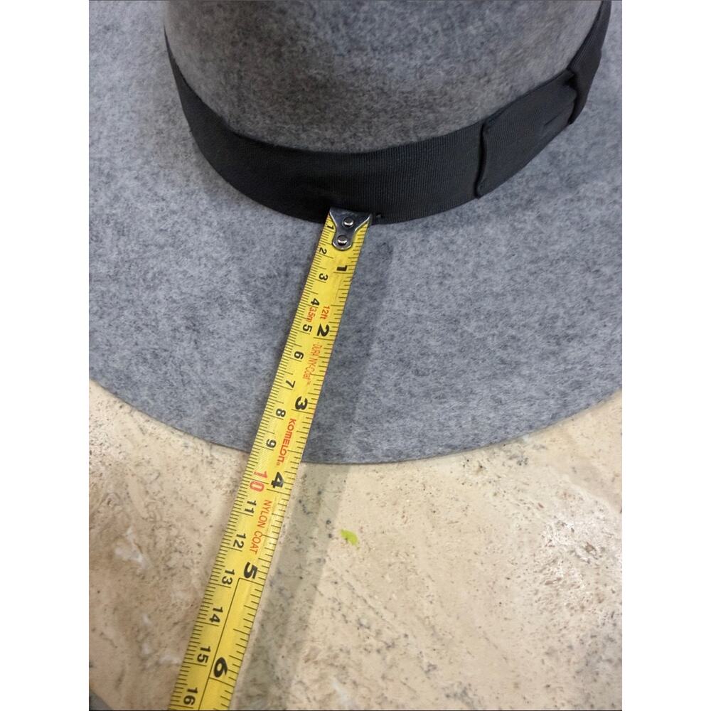 Patina The Lark Wool Fedora Western Hat Handcrafted Wide Brim Gray NWT Size M - Picture 6 of 7